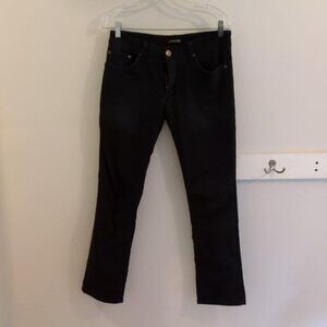 Aeropostale Womens Black Skinny Jeans 31/30 ASO Peyton List Streetwear Broke Zip